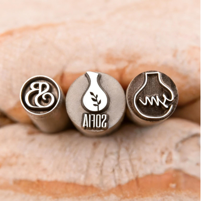 Clay stamps for pottery Custom pottery stamps for clay decorating Ceramic clay stamps Personalised clay signature Makers mark stamp pottery