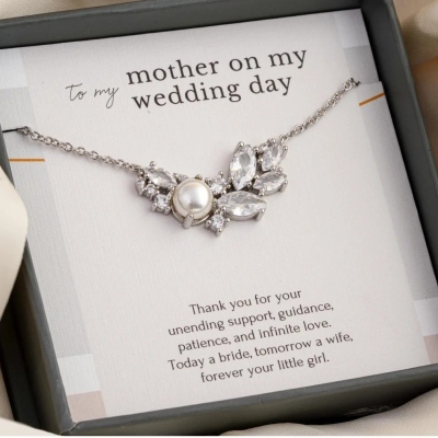 Mother of the Bride Pearl Necklace, Sterling Silver Wedding Gift